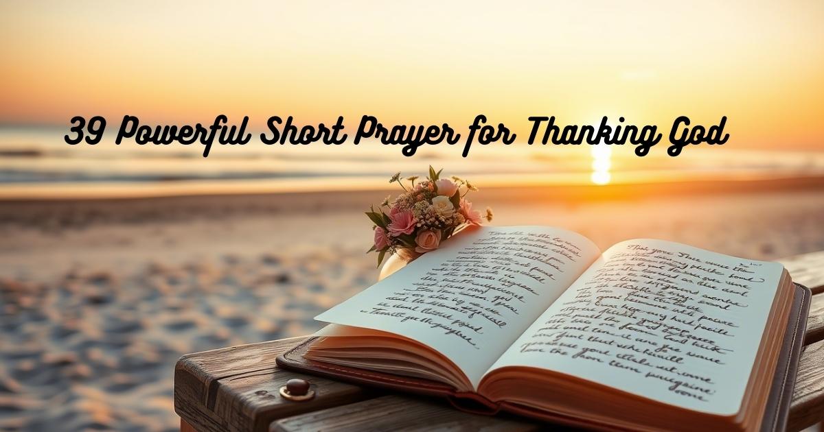 39 Powerful Short Prayer for Thanking God