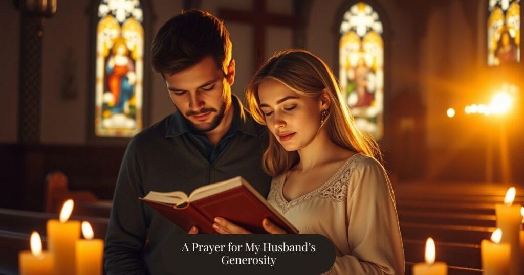 A Prayer for My Husband’s Generosity