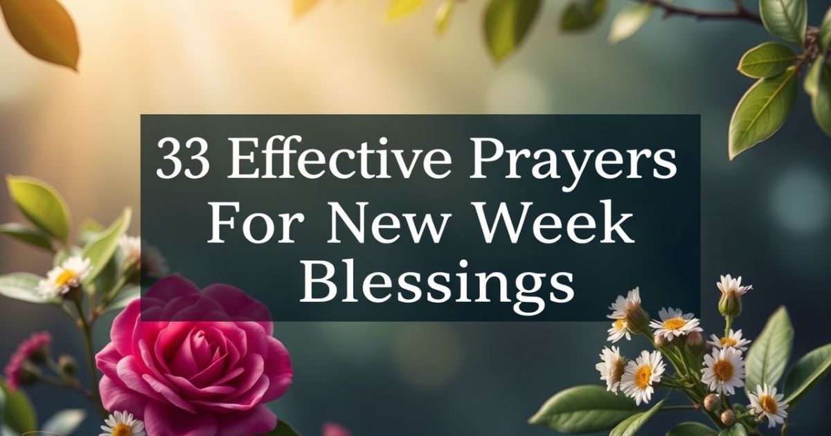 33 Effective Prayers For New Week Blessings
